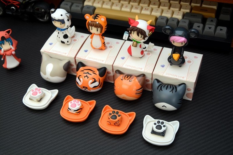 一起到键盘上来吸猫，ZOMO PLUS二代多色猫爪键帽开箱