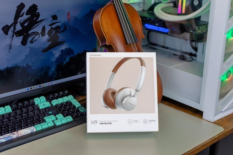 时尚穿搭新选择，唐麦H9复古头戴式蓝牙耳机，让你出街更有型