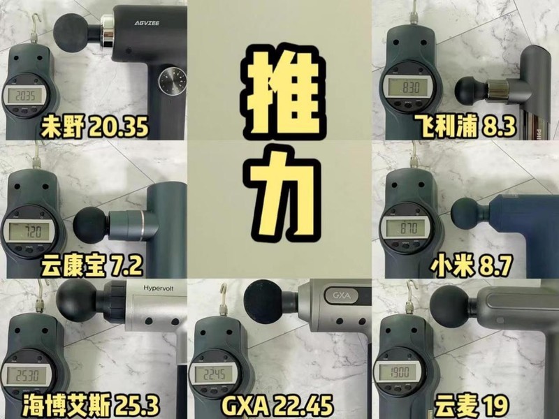 耗时45天七款热门筋膜枪测评，含未野/GXA/小米/海博艾斯！