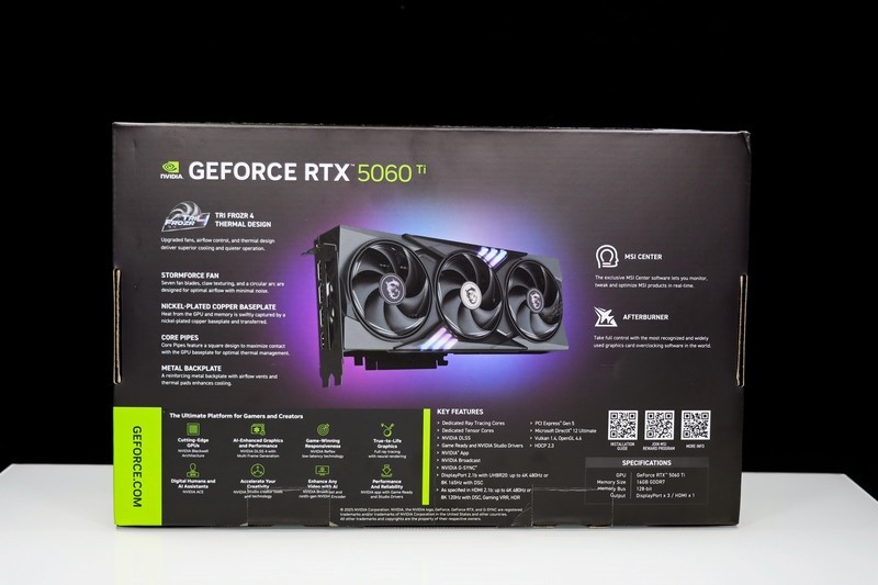 微星 MSI RTX 5060Ti 16G 魔龙实战 DLSS 4 / DLLS 3