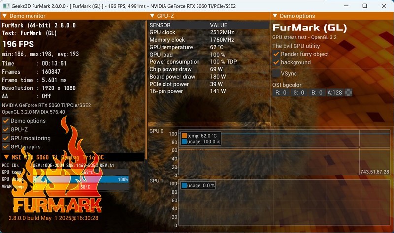 微星 MSI RTX 5060Ti 16G 魔龙实战 DLSS 4 / DLLS 3