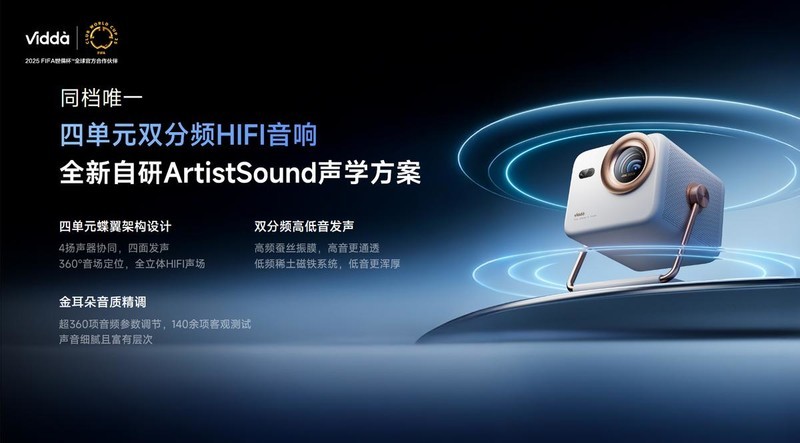 超级大眼睛Vidda M2 Pro正式亮相 4000档三色激光投影王者降临
