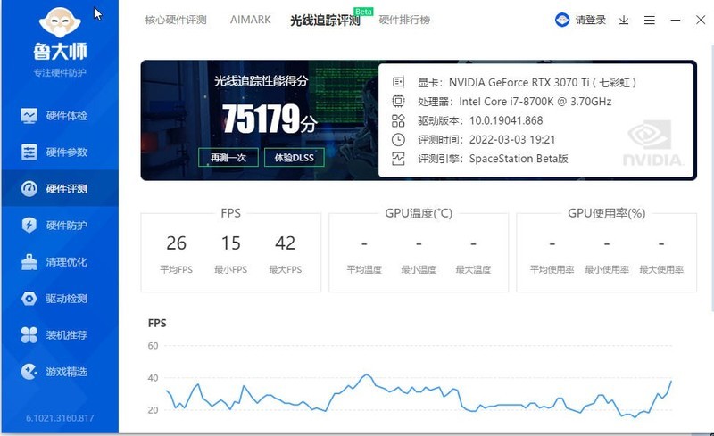 3070ti 火神开箱测试