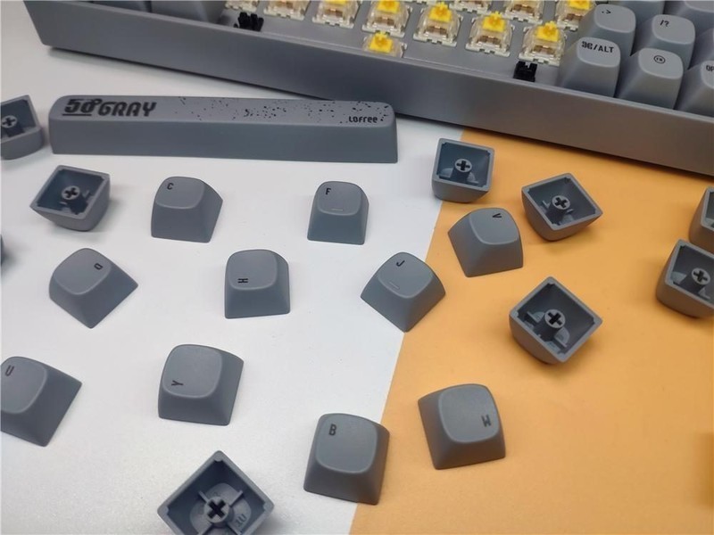 清新“水泥灰”+山东舰主题键帽，打造出只属于你的DIY键盘