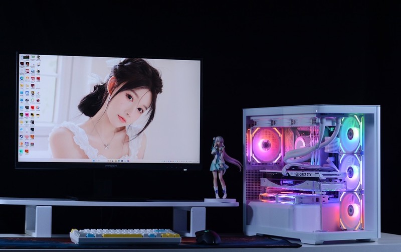 可背插+一体曲面玻璃侧透！乔思伯D300海景房+13700kf+4070Ti装机