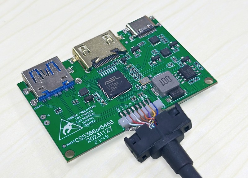 ASL集睿致远CS5466芯片：C转HDMI 4k144方案，switch游戏机底座方案