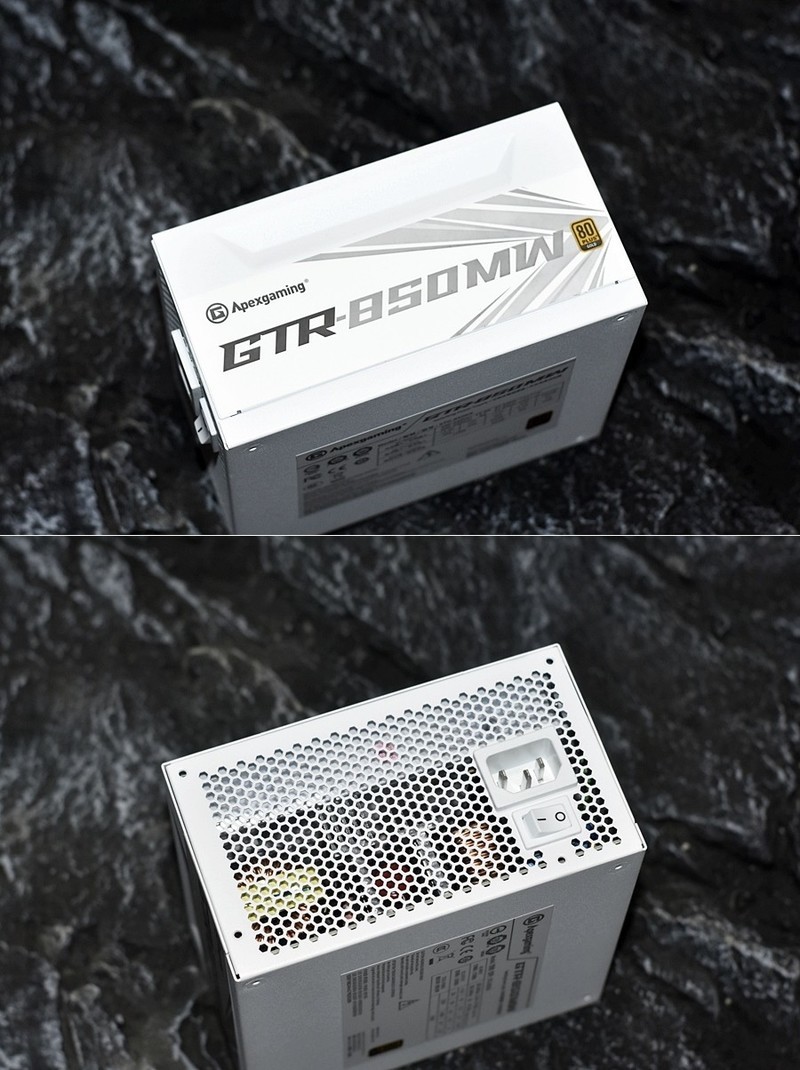 洁白无瑕 美商艾湃电竞ATX3.0原生16pin GTR 850MW金牌全模组电源 白色控首选