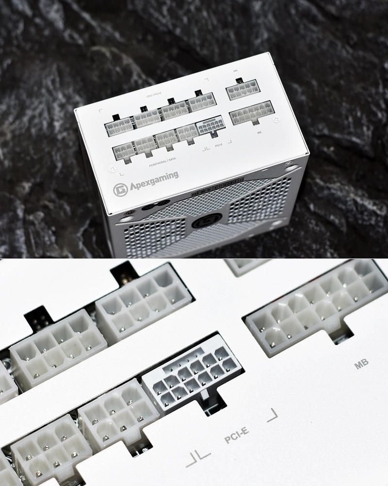 洁白无瑕 美商艾湃电竞ATX3.0原生16pin GTR 850MW金牌全模组电源 白色控首选