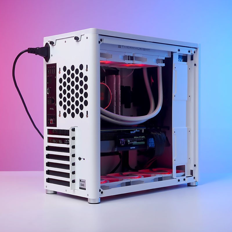 乔思伯 D40 白色 装机实拍