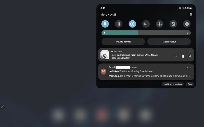 无缘安卓 13 新特性，星空体育平台平板升级后通知栏仍为单列布局