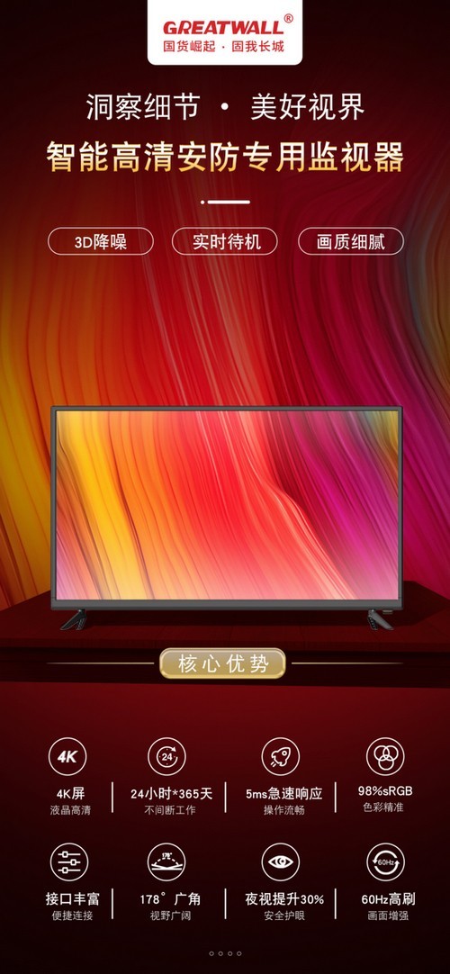 4k高清安防专用监视器，让每一处细节都无处可逃