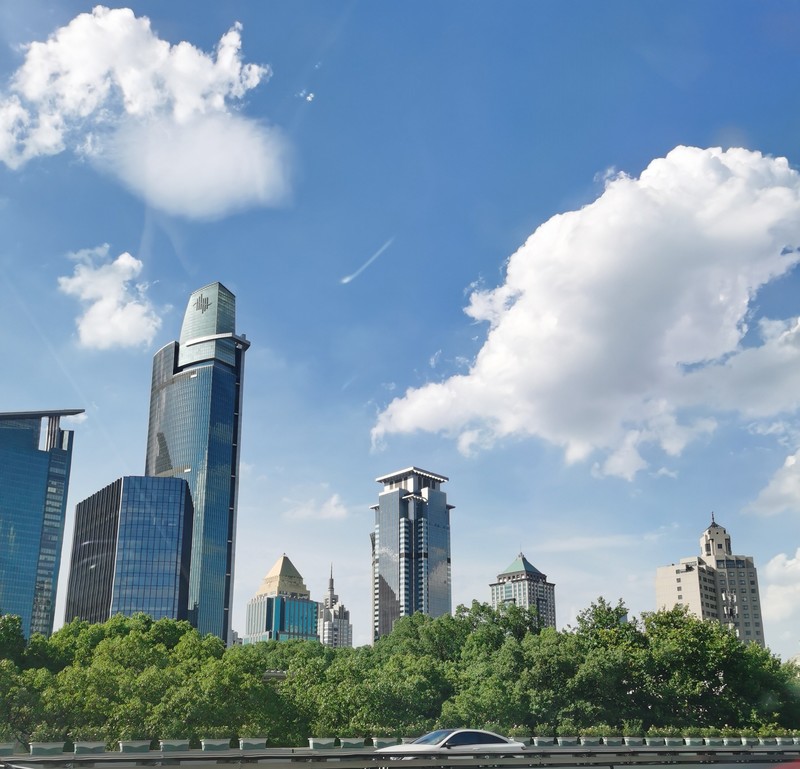 华为Mate30E Pro 车拍————烈日炎炎下的申城风光