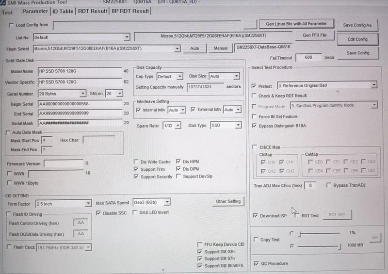 HP S700固态硬盘修复，H6008主控SM2258XT量产工具下载及操作方法