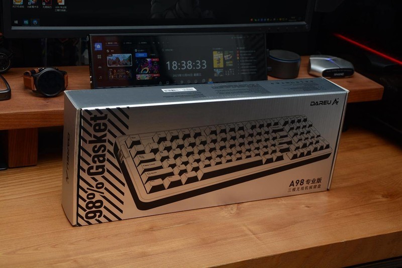 无线三模、侧透渐变、天空轴V3加持，达尔优A98专业版白烟青开箱