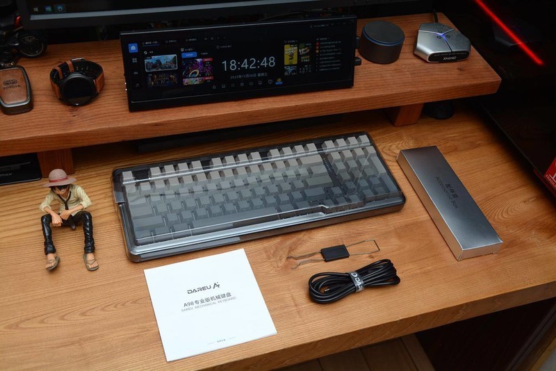 无线三模、侧透渐变、天空轴V3加持，达尔优A98专业版白烟青开箱