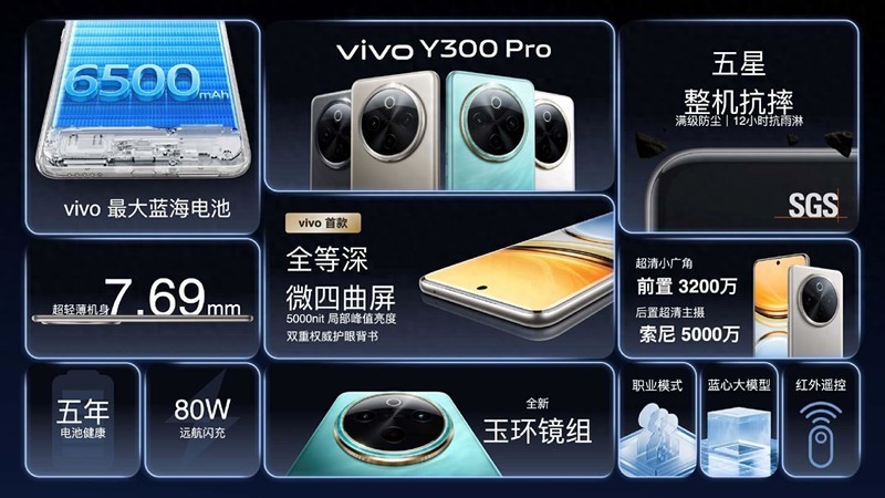 千元价位的福音，vivo Y300 Pro高性能配置，现已正式发售