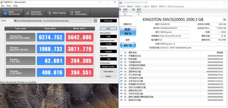 NV3写入120T，健康度只有90%！实锤QLC？