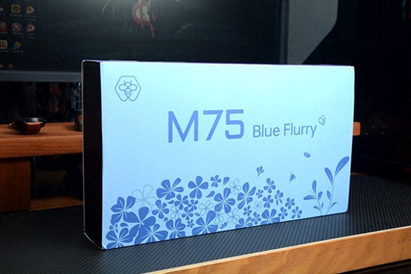 双灯区、软硬双结构，Miel M75 Blue Flurry亚克力三模机械键盘