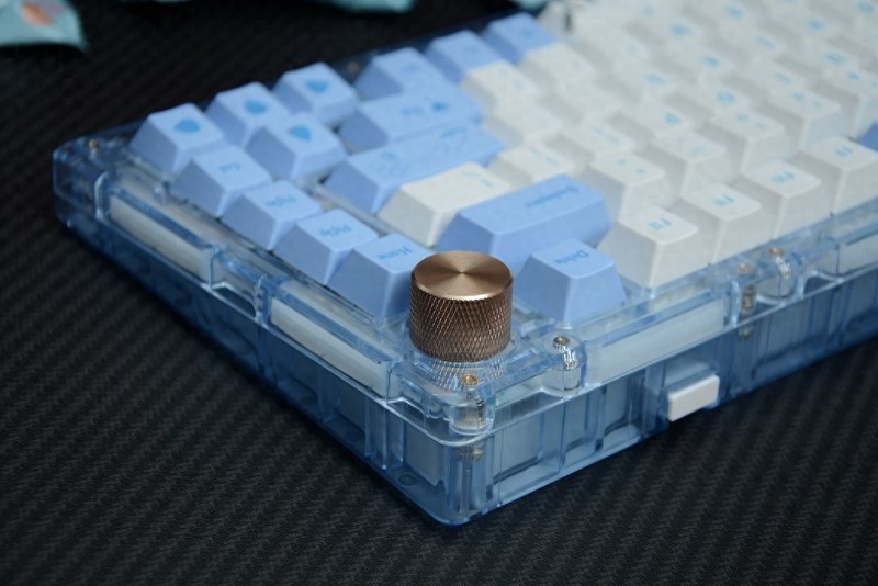 双灯区、软硬双结构，Miel M75 Blue Flurry亚克力三模机械键盘