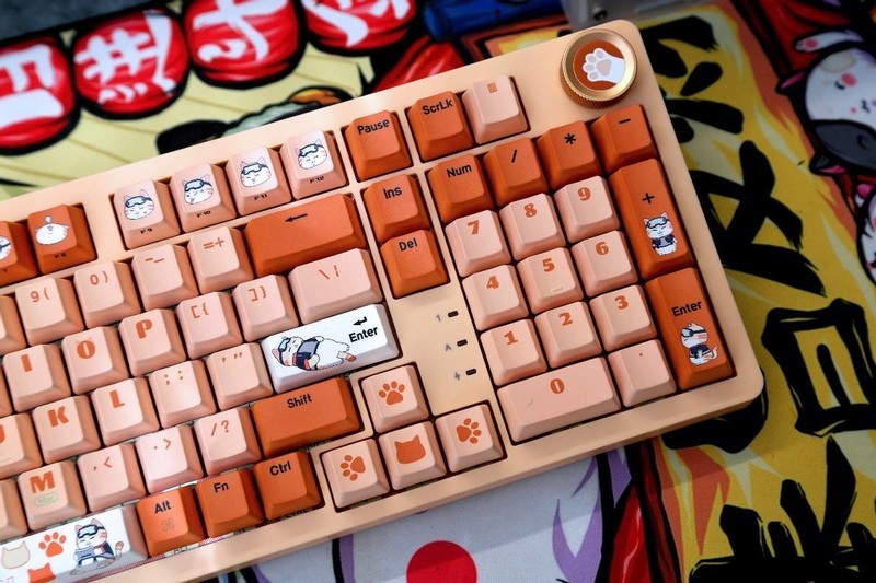 客制化+潮性橘猫，七彩虹橘宝键盘分享
