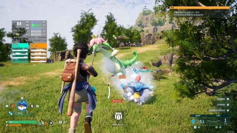 过年回家带着12.4L小钢炮主机，和女朋友一起玩《幻兽帕鲁》