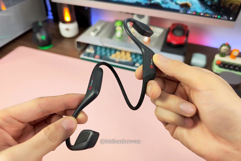 骨传导总没电换上超长续航的击音b1气传导耳机跑步办公两相宜