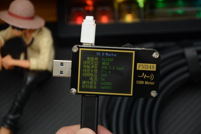 10Gbps速率、PD60W快充，长芯-盛C-C全功能混合光纤线15米稳定传输