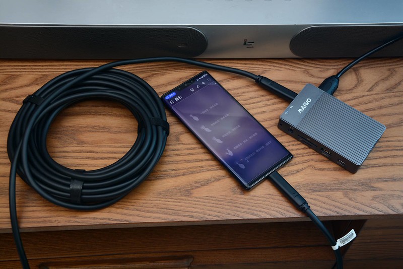 10Gbps速率、PD60W快充，长芯-盛C-C全功能混合光纤线15米稳定传输