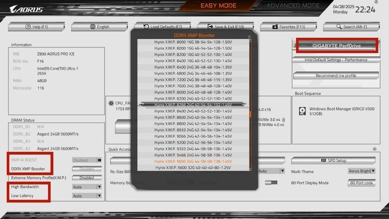比性能模式提升多大？技嘉Z890 AORUS PRO ICE英特尔IPO套装实测