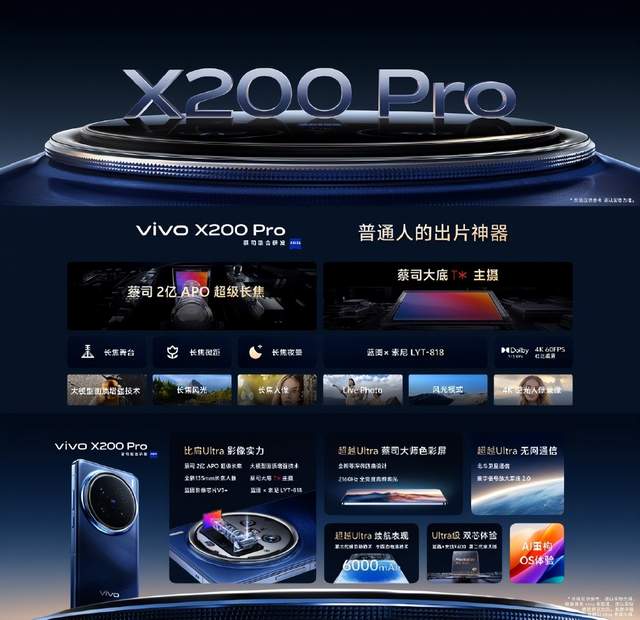蓝科技赋能，带来旗舰体验天花板！vivo X200系列火热预售中