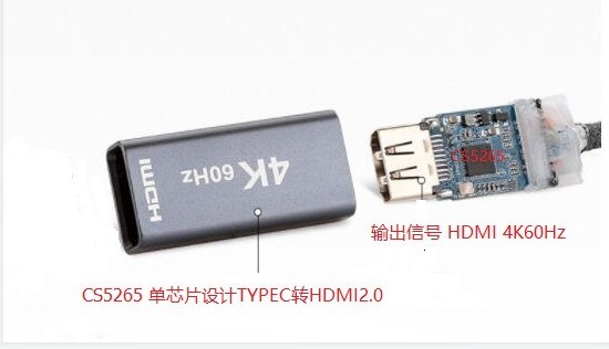 CS5265 USB-C to HDMI 4k@60Hz单转方案