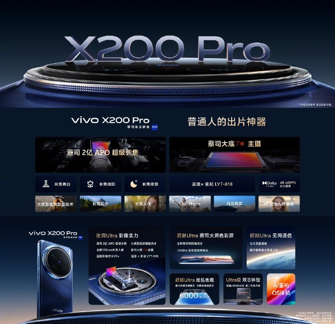 蓝科技赋予手机更独特魅力！vivo X200系列正式预售，4299元起