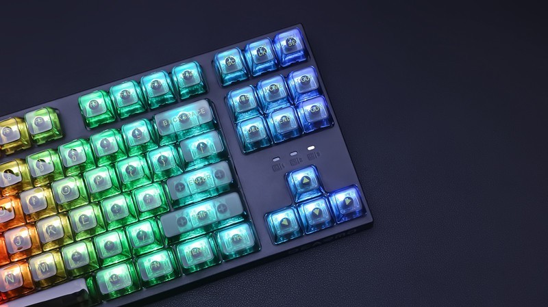 佳达隆小袋鼠轴配黑透键帽，迪摩F87三模机械键盘再进化