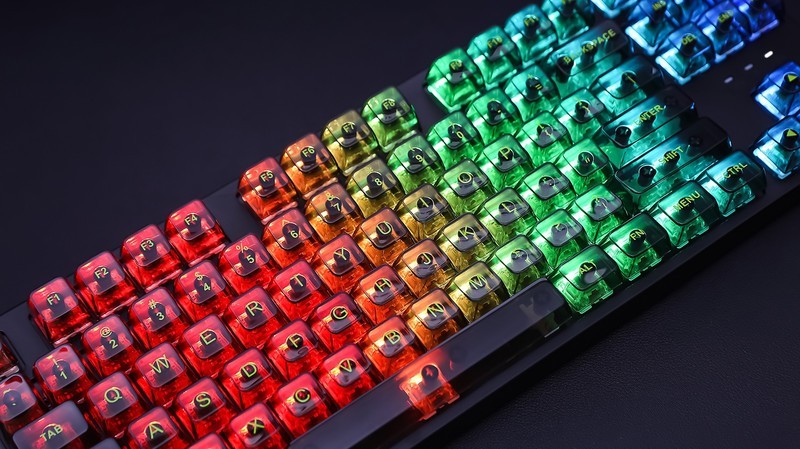 佳达隆小袋鼠轴配黑透键帽，迪摩F87三模机械键盘再进化