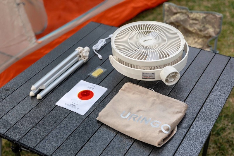 户外清凉无蚊虫，七彩叮当露营风扇，让夏日露营更有氛围感