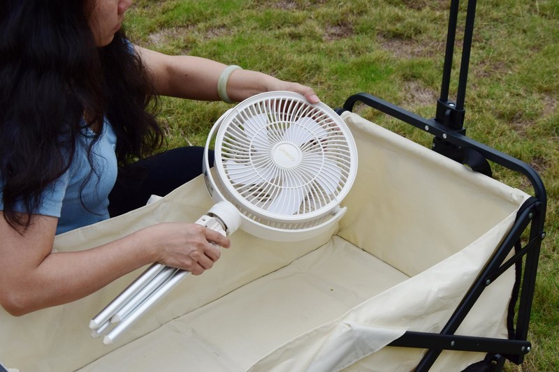 春夏季精致露营，幸福感装备怎么选？七彩叮当户外电扇上手体验