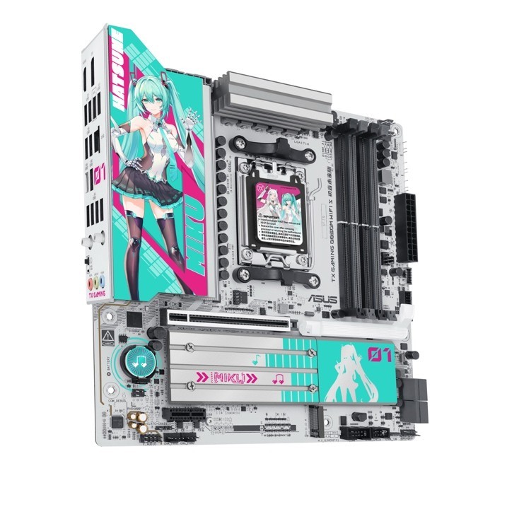 天选次元 华硕天选B850主板初音未来版音你而战