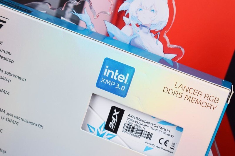 XPG龙耀LANCER吹雪联名内存DDR5 6000开箱试玩：高频低延迟+二次元