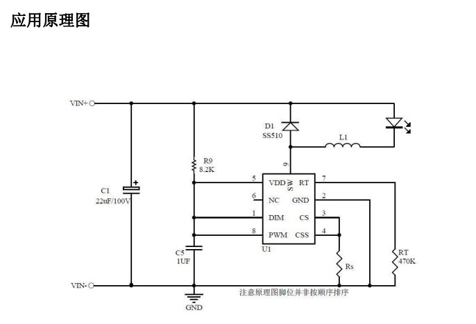 AP5193 降压恒流IC PWM 线性调光 5-100V 2.5A LED汽车灯驱动芯片
