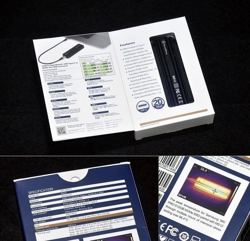 轻质低温SilverStone银昕MS12高速20Gbps移动固态硬盘盒实测分享