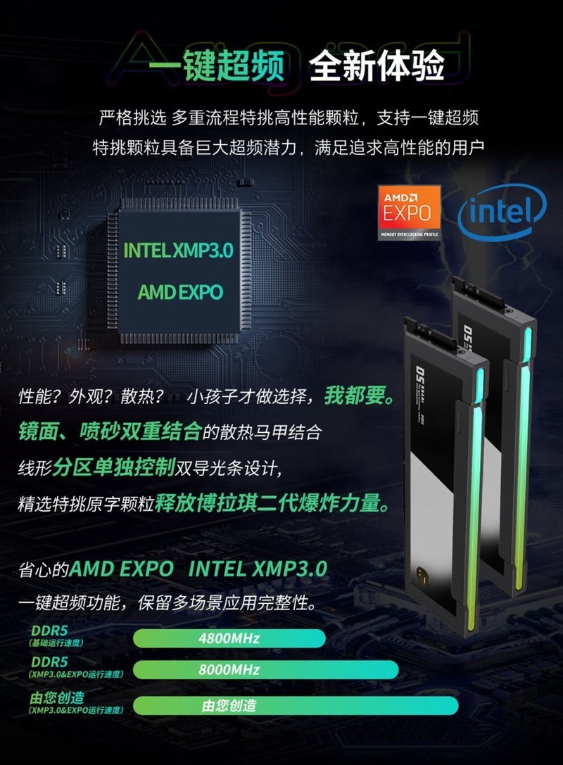 双11内存这样买省1000块 阿斯加特三款DDR5 8000MHZ普惠了