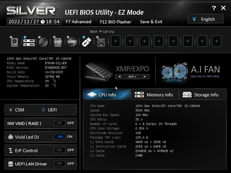 BIOSTAR B760M-SILVER搭载13600K风冷效能实测