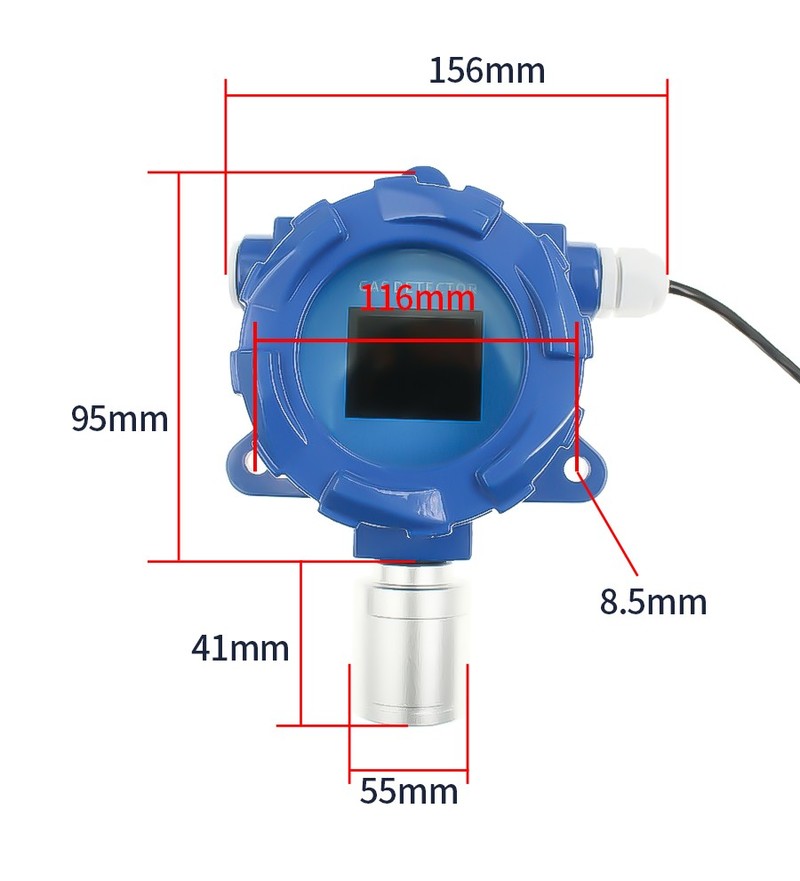 搜博防爆铸铝壳TFT显示温湿度传感器485数显温度湿度监测传感器
