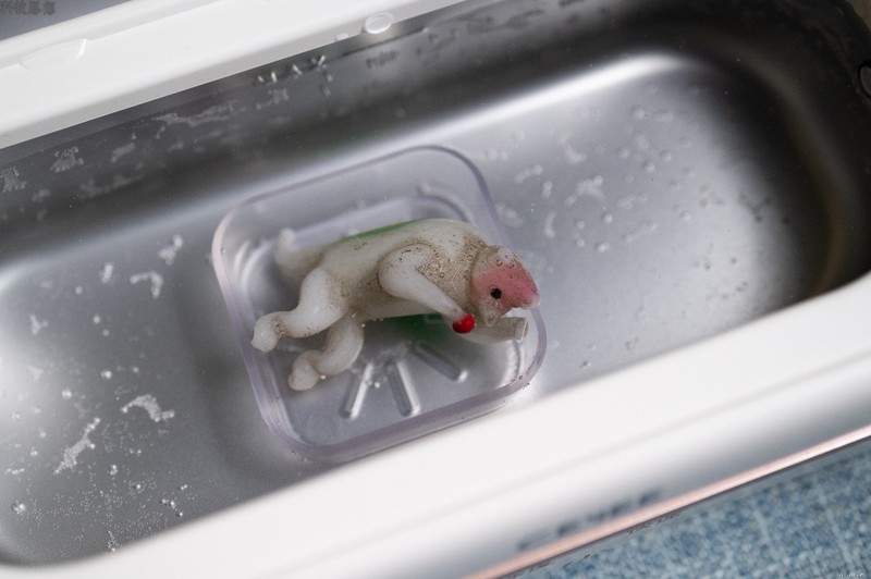 顽固污渍一键去除，还有紫外线除菌功能，希亦超声波清洗机体验