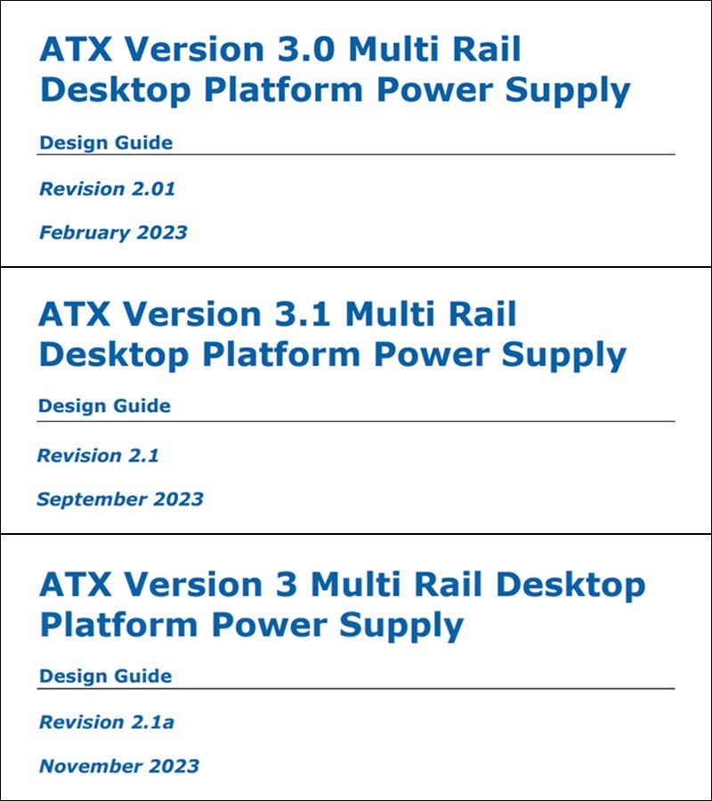 2023年度回顾PC电源篇 一年更新三次的电源设计指南，有了三个版本号