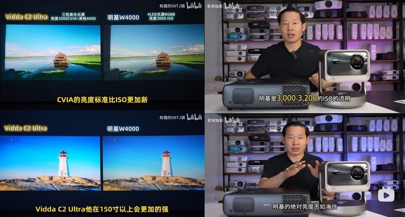 玩家对比Vidda C2 Ultra和2万元专业投影 结果令人大呼意外！