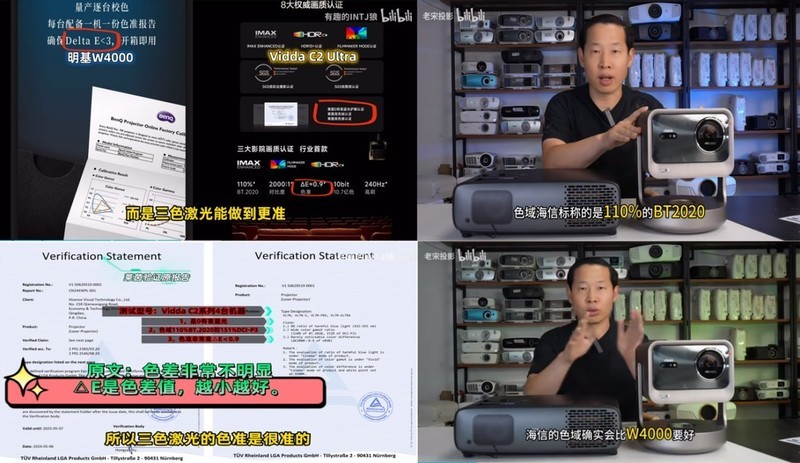玩家对比Vidda C2 Ultra和2万元专业投影 结果令人大呼意外！