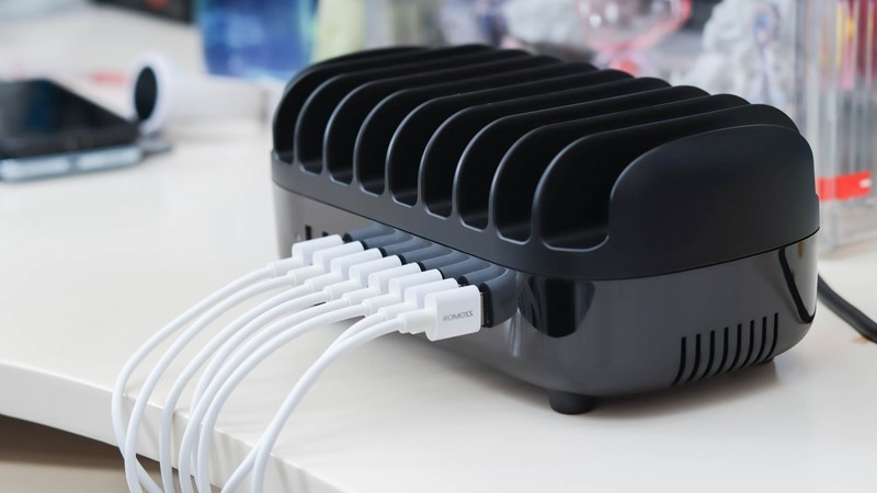 工作室首选多口充电器，10口USB+120W大功率，告别线材蜘蛛网！