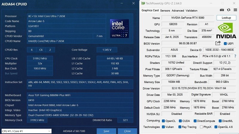 满满当当！TUF B860M+U7 265K+夜神5080紧凑matx装机