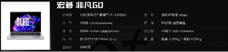 1.3kg自重Evo认证，13代酷睿性能如何？宏碁非凡Go 14轻薄本测评